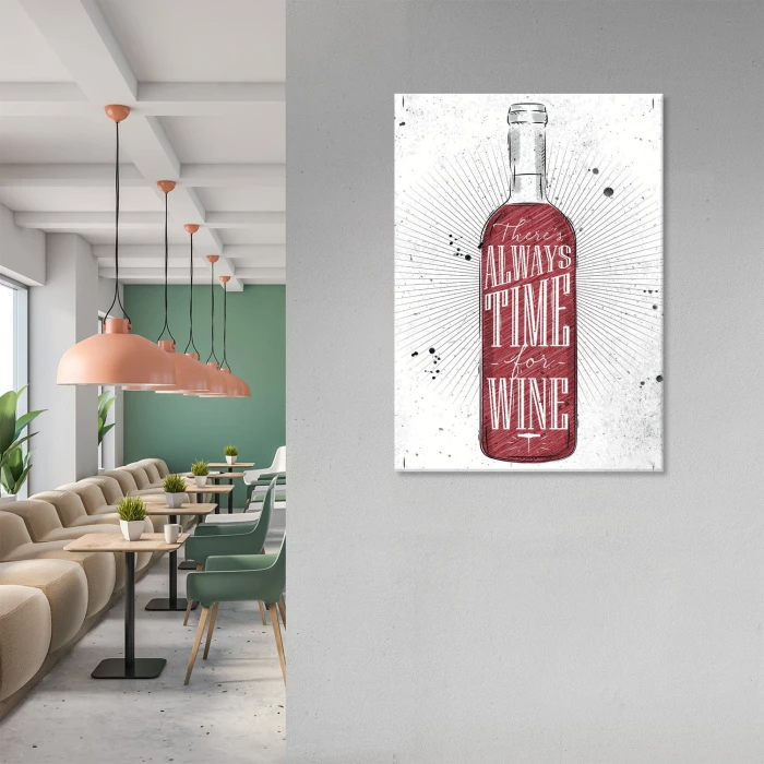 Plakat metalowy Time for wine