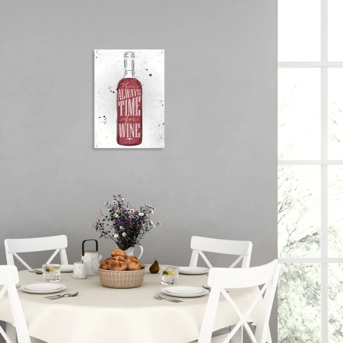 Plakat metalowy Time for wine