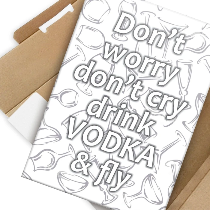 Plakat metalowy Drink vodka and fly