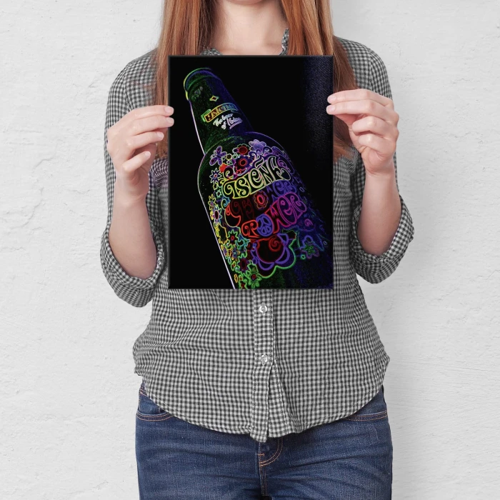 Plakat metalowy Butelka alkoholu