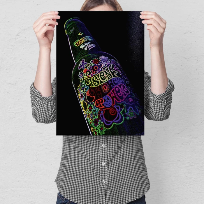 Plakat metalowy Butelka alkoholu