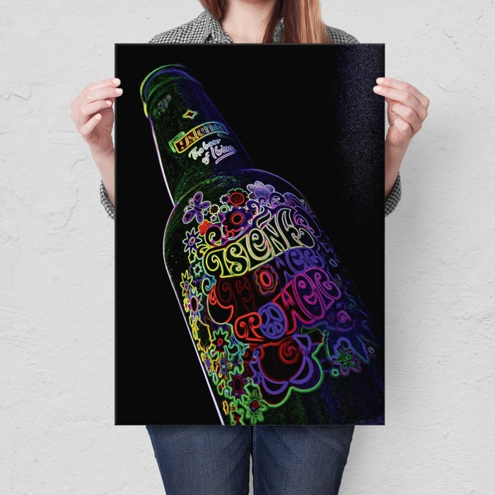 Plakat metalowy Butelka alkoholu