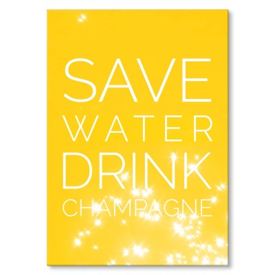 Plakat metalowy Drink champagne