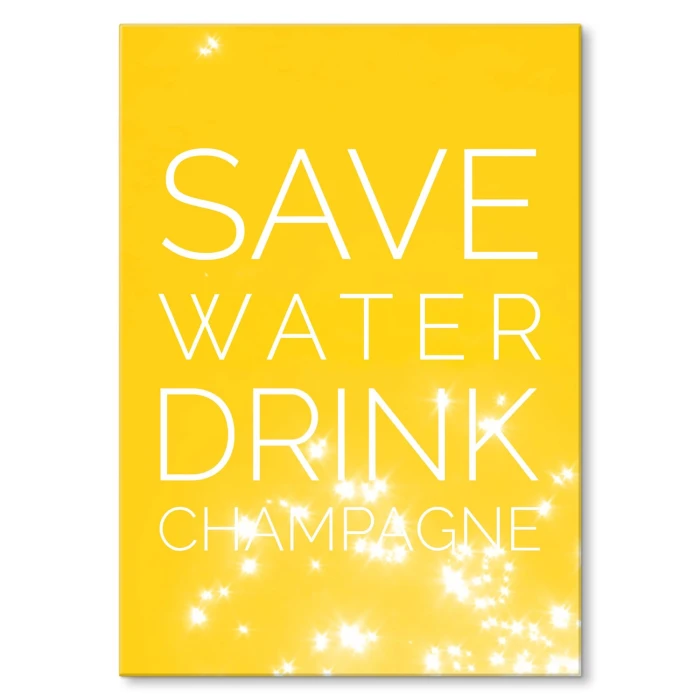 Plakat metalowy Drink champagne