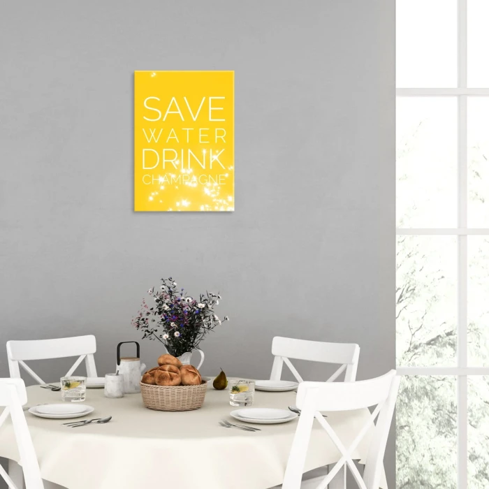 Plakat metalowy Drink champagne