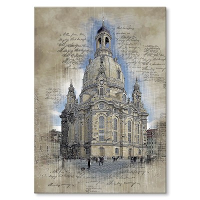 Plakat metalowy Dresden Drezno