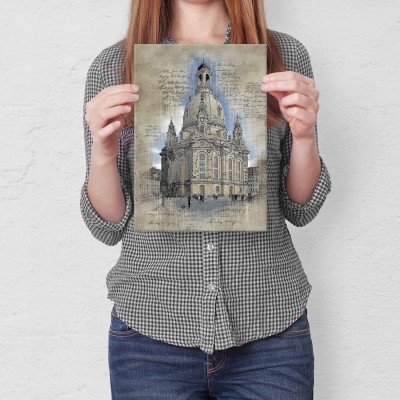 Plakat metalowy Dresden Drezno