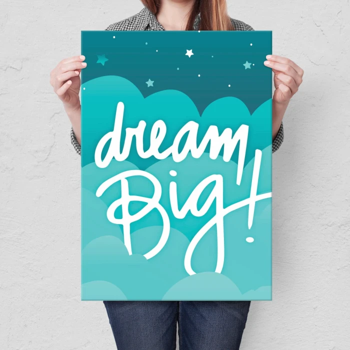 Plakat metalowy Dream big!