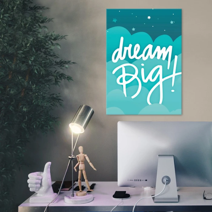 Plakat metalowy Dream big!
