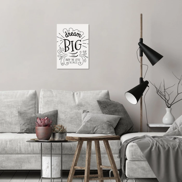 Plakat metalowy Ciesz się z drobnostek