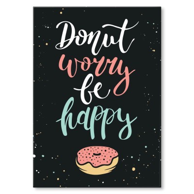 Plakat metalowy Be happy bądż szczęśliwy