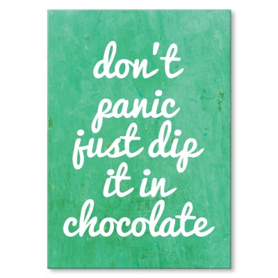 Plakat metalowy Dont panic, chocolate