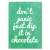 Plakat metalowy Dont panic, chocolate