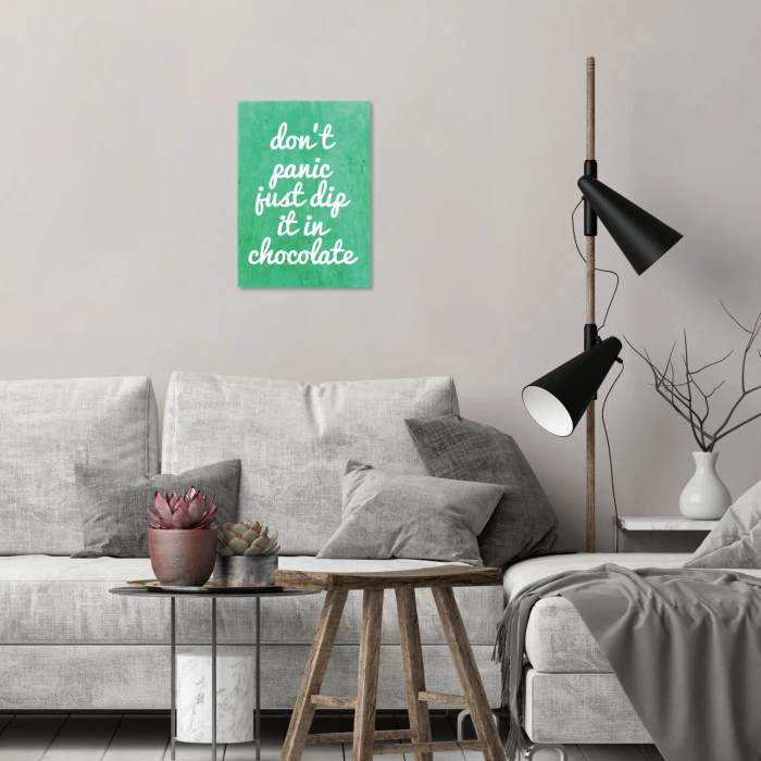 Plakat metalowy Dont panic, chocolate