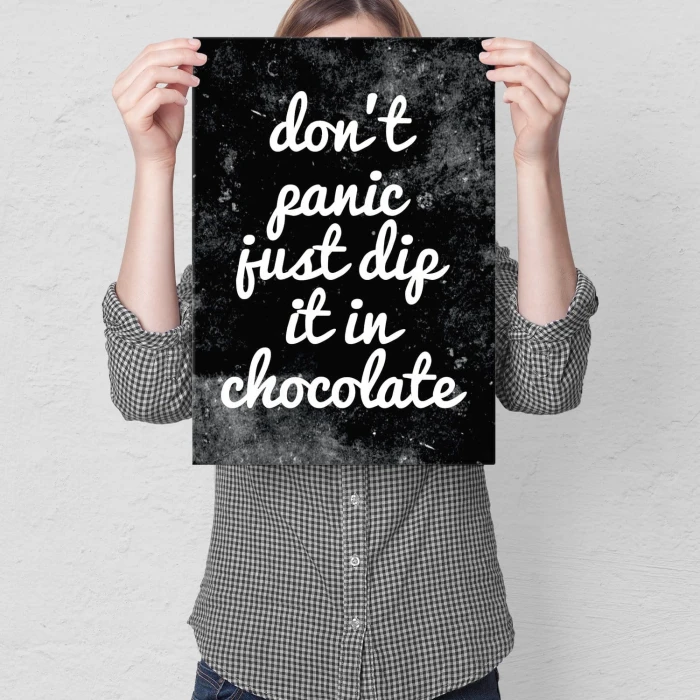 Plakat metalowy Chocolate panic