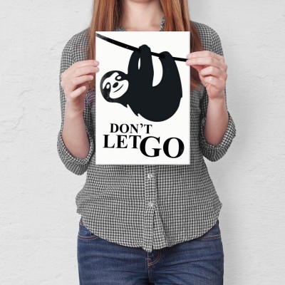 Plakat metalowy Nie odpuszczaj!