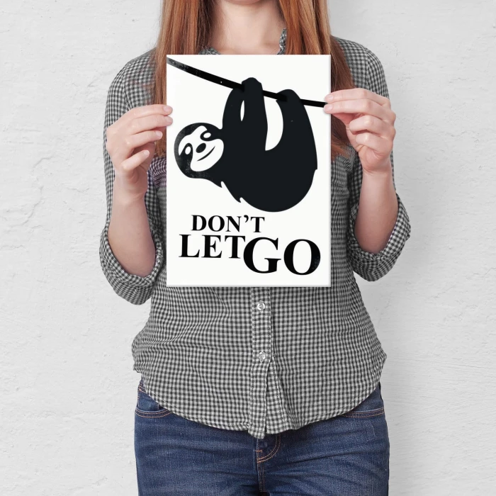 Plakat metalowy Nie odpuszczaj!