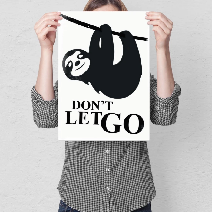 Plakat metalowy Nie odpuszczaj!