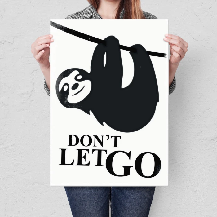 Plakat metalowy Nie odpuszczaj!