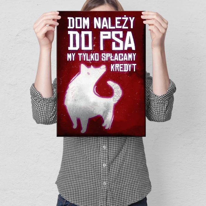 Plakat metalowy Dom psa kredyt