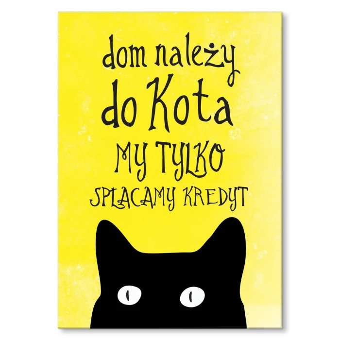 Plakat metalowy Dom kota kredyt