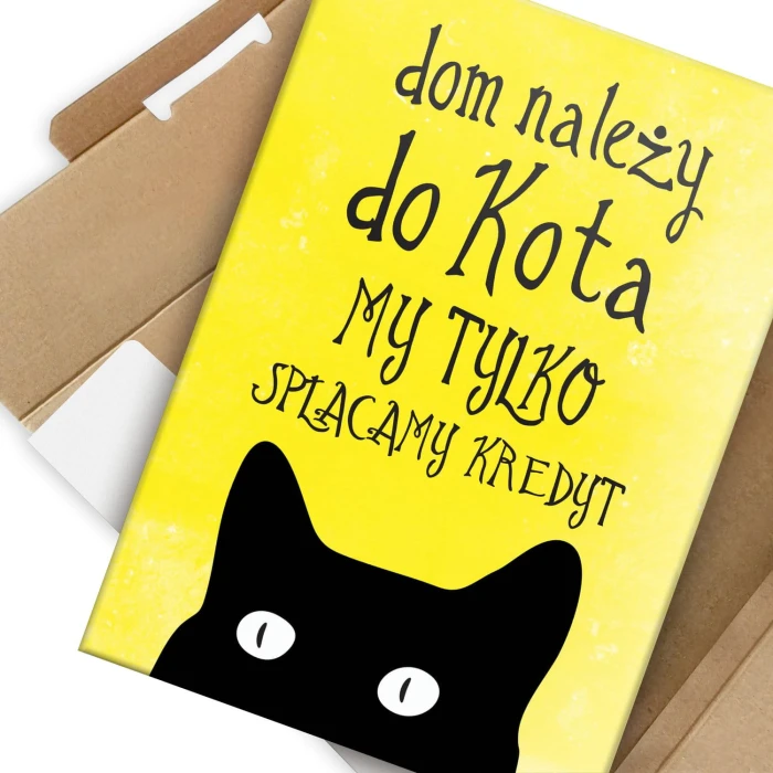 Plakat metalowy Dom kota kredyt