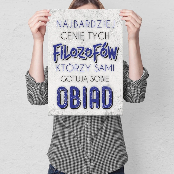 Plakat metalowy Filozofowie Prezent