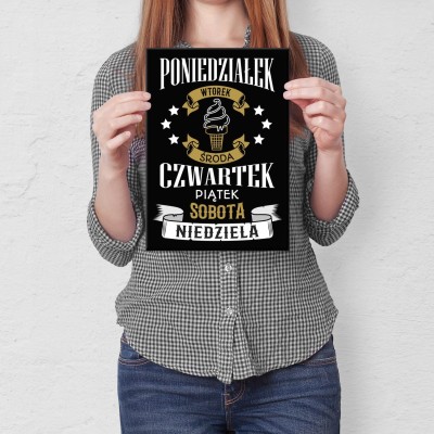 Plakat metalowy Dobry tydzień