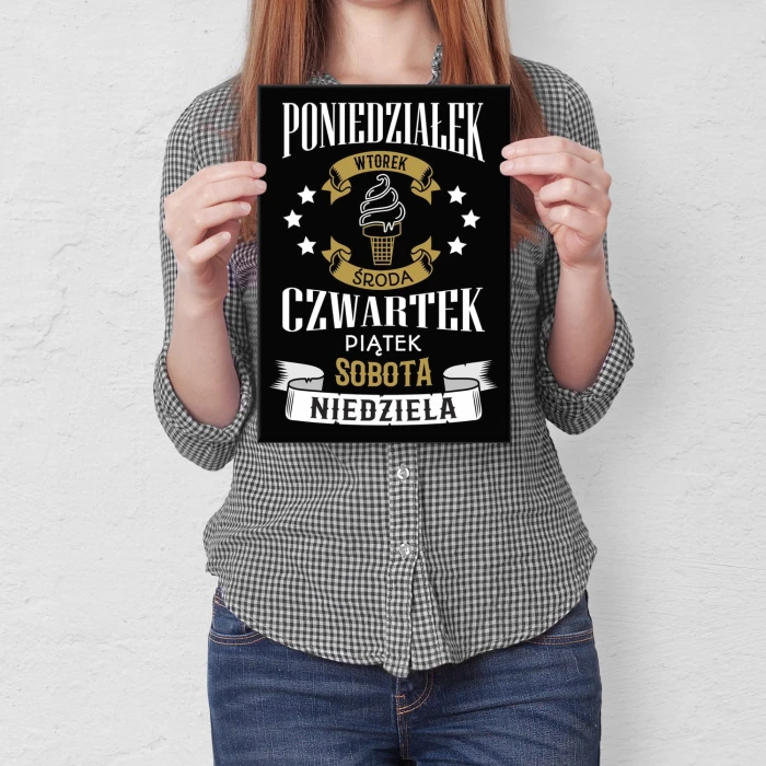 Plakat metalowy Dobry tydzień