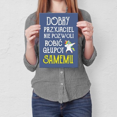 Plakat metalowy Dobry przyjaciel