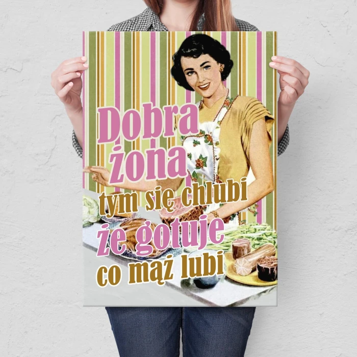 Plakat metalowy Dobra żona