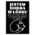 Plakat metalowy Jestem dobra w łóżku