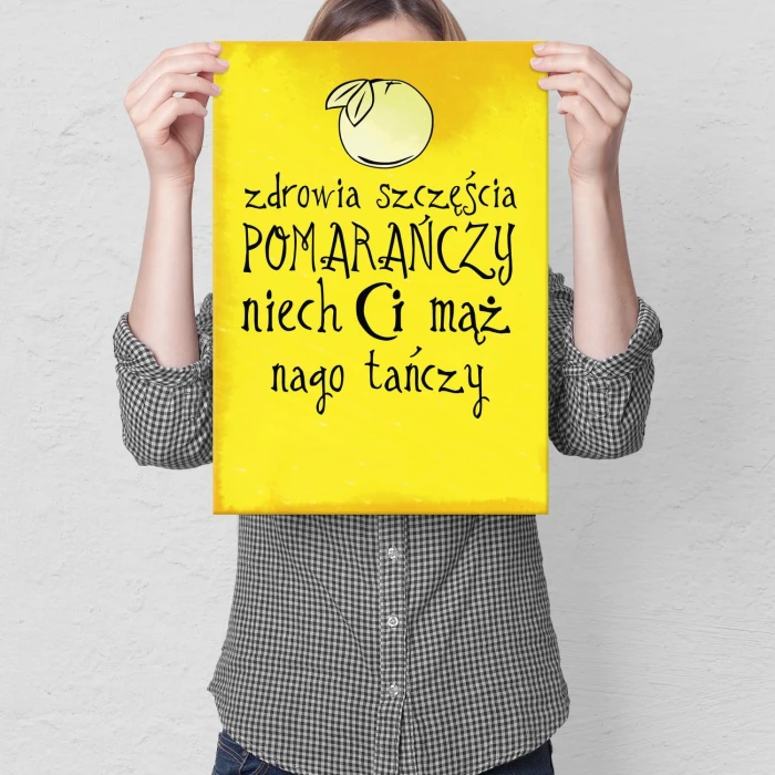 Plakat metalowy Niech mąż nago tańczy