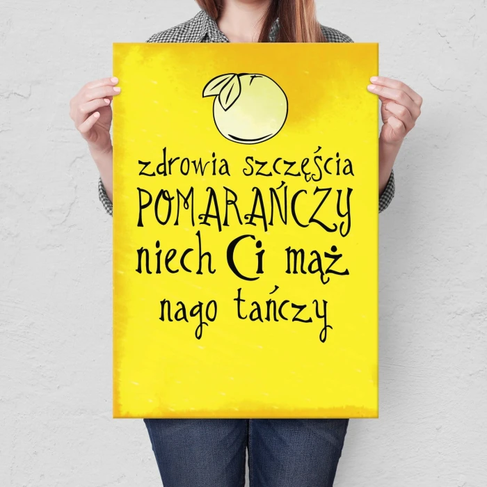 Plakat metalowy Niech mąż nago tańczy
