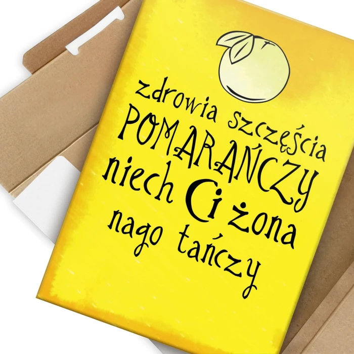 Plakat metalowy Niech żona nago tańczy