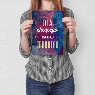 Plakat metalowy Nic trudnego