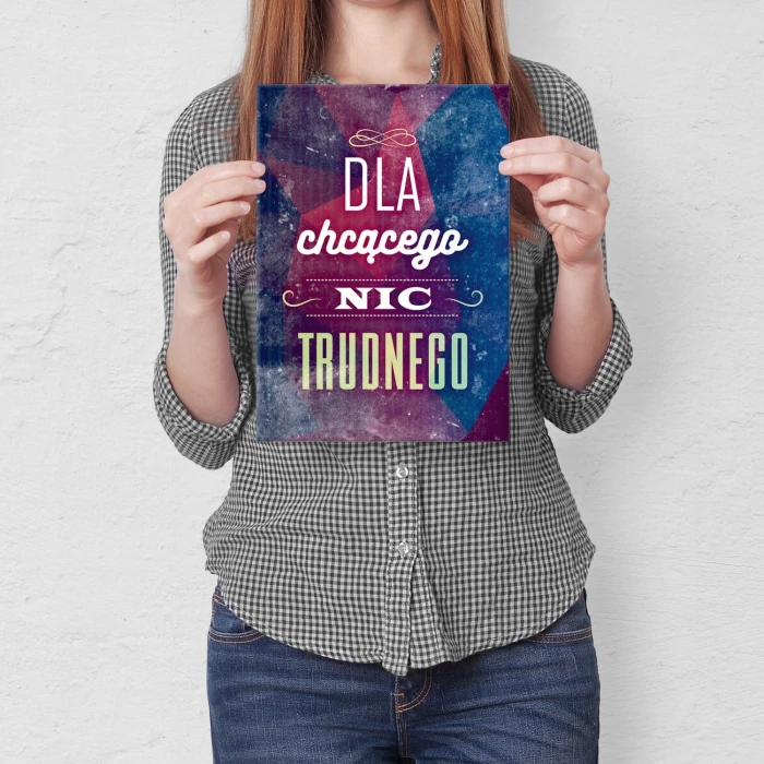Plakat metalowy Nic trudnego