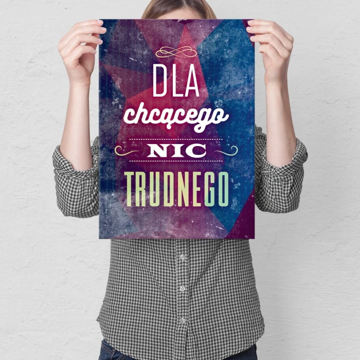 Plakat metalowy Nic trudnego