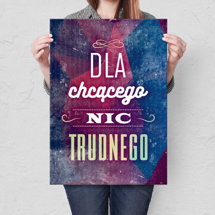 Plakat metalowy Nic trudnego