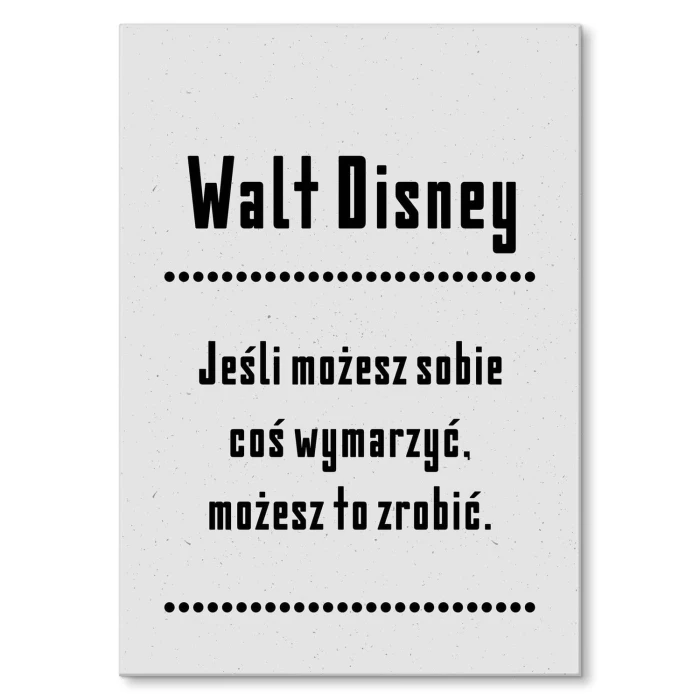 Plakat metalowy Cytat Walt Disney