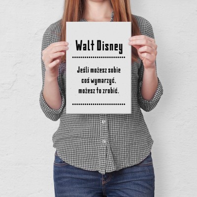 Plakat metalowy Cytat Walt Disney