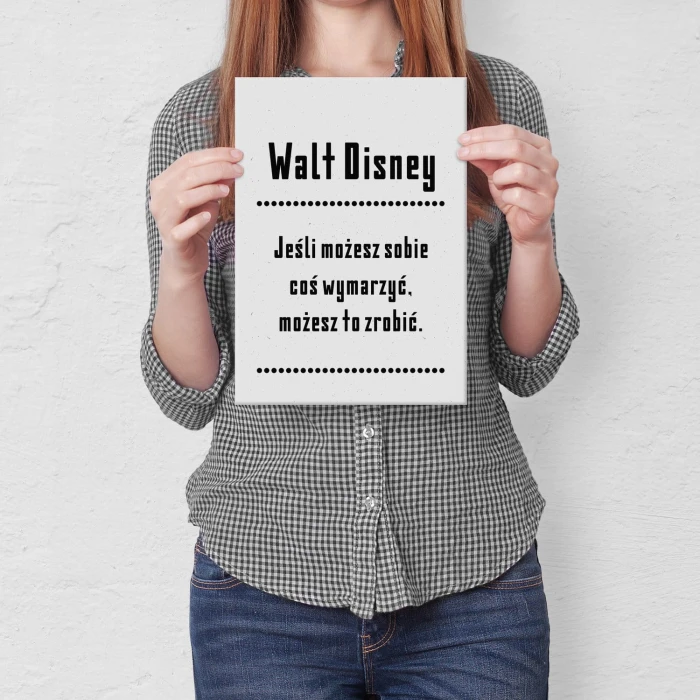 Plakat metalowy Cytat Walt Disney