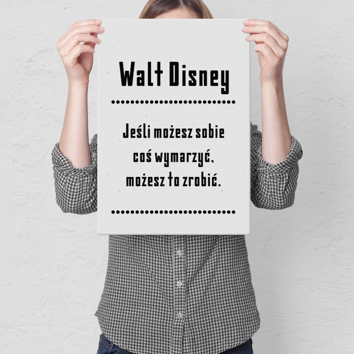 Plakat metalowy Cytat Walt Disney