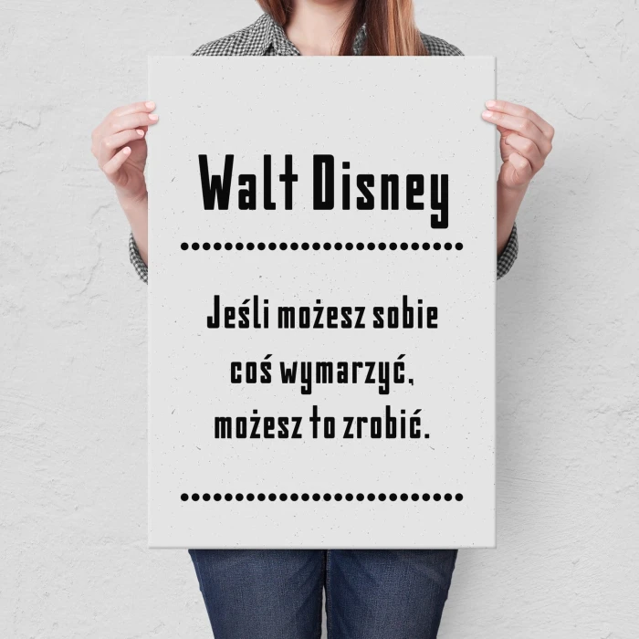 Plakat metalowy Cytat Walt Disney