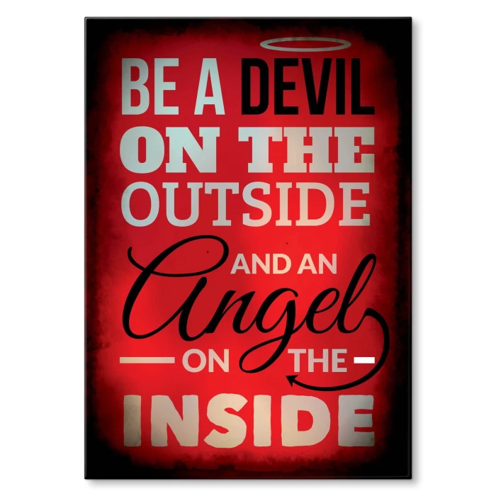 Plakat metalowy Devil and angel