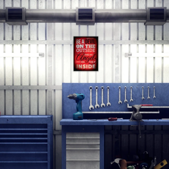 Plakat metalowy Devil and angel