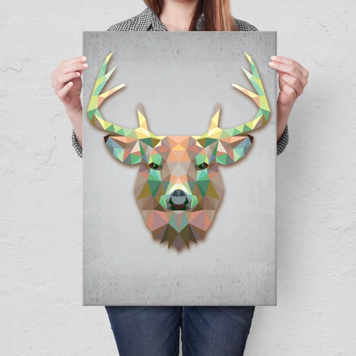 Plakat metalowy Jeleń rogacz