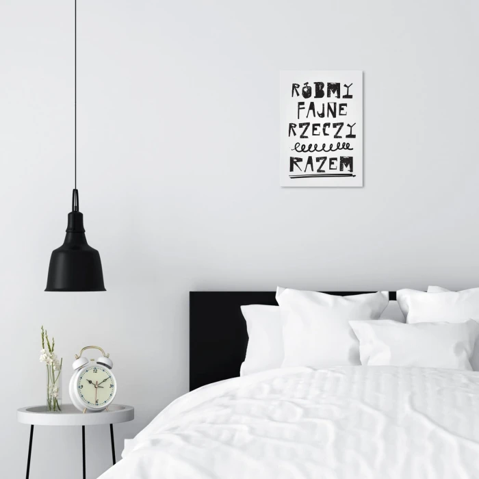 Plakat metalowy Róbmy fajne rzeczy razem
