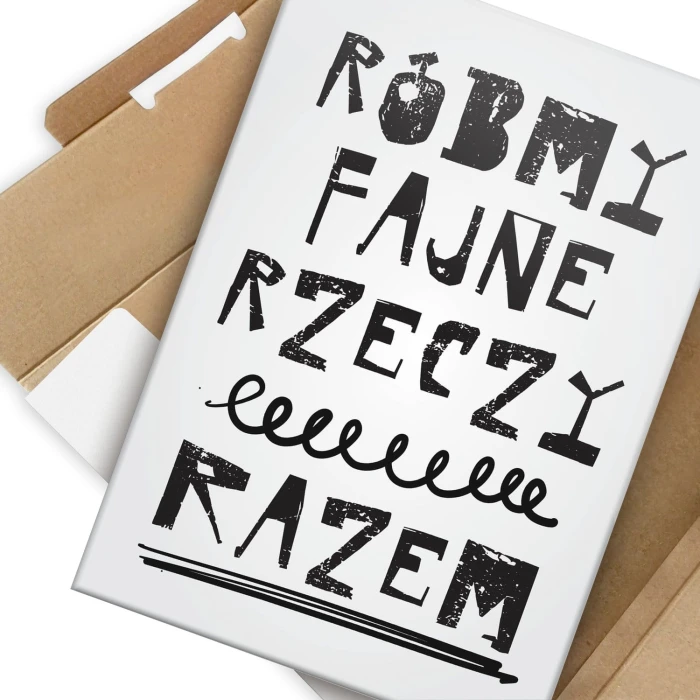 Plakat metalowy Róbmy fajne rzeczy razem