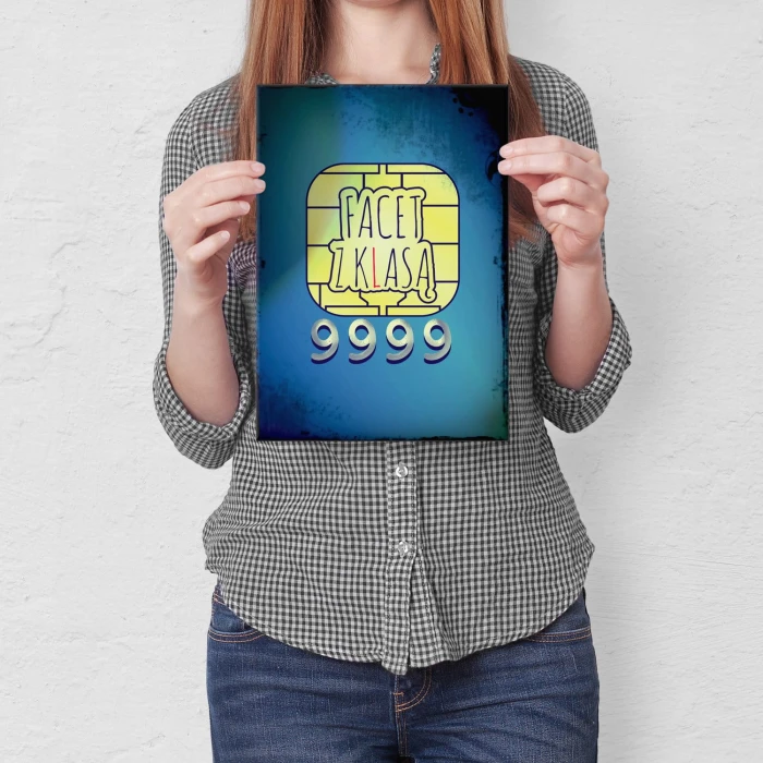 Plakat metalowy Facet z  klasą